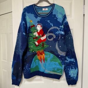 Holiday Time Men's Knit Ugly Christmas Sweater Size Large 42/44